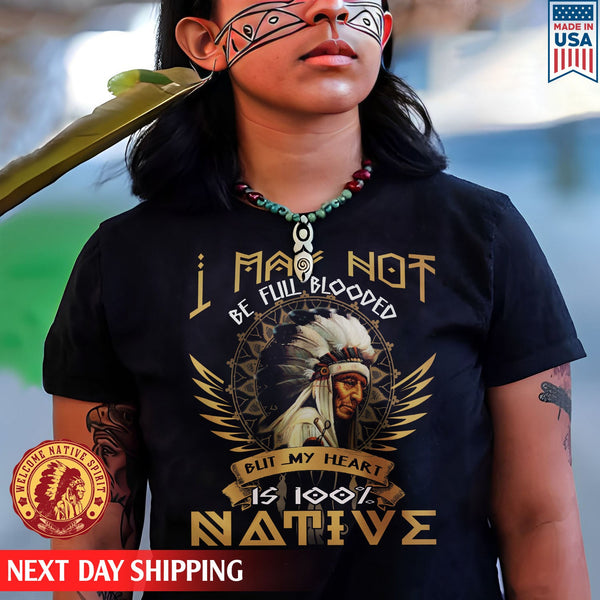 thumbnail image 2 of Native American Still Here Strong Pride Tee – Heavy Cotton, Crew Neck, Preshrunk, USA Made 2 of 3