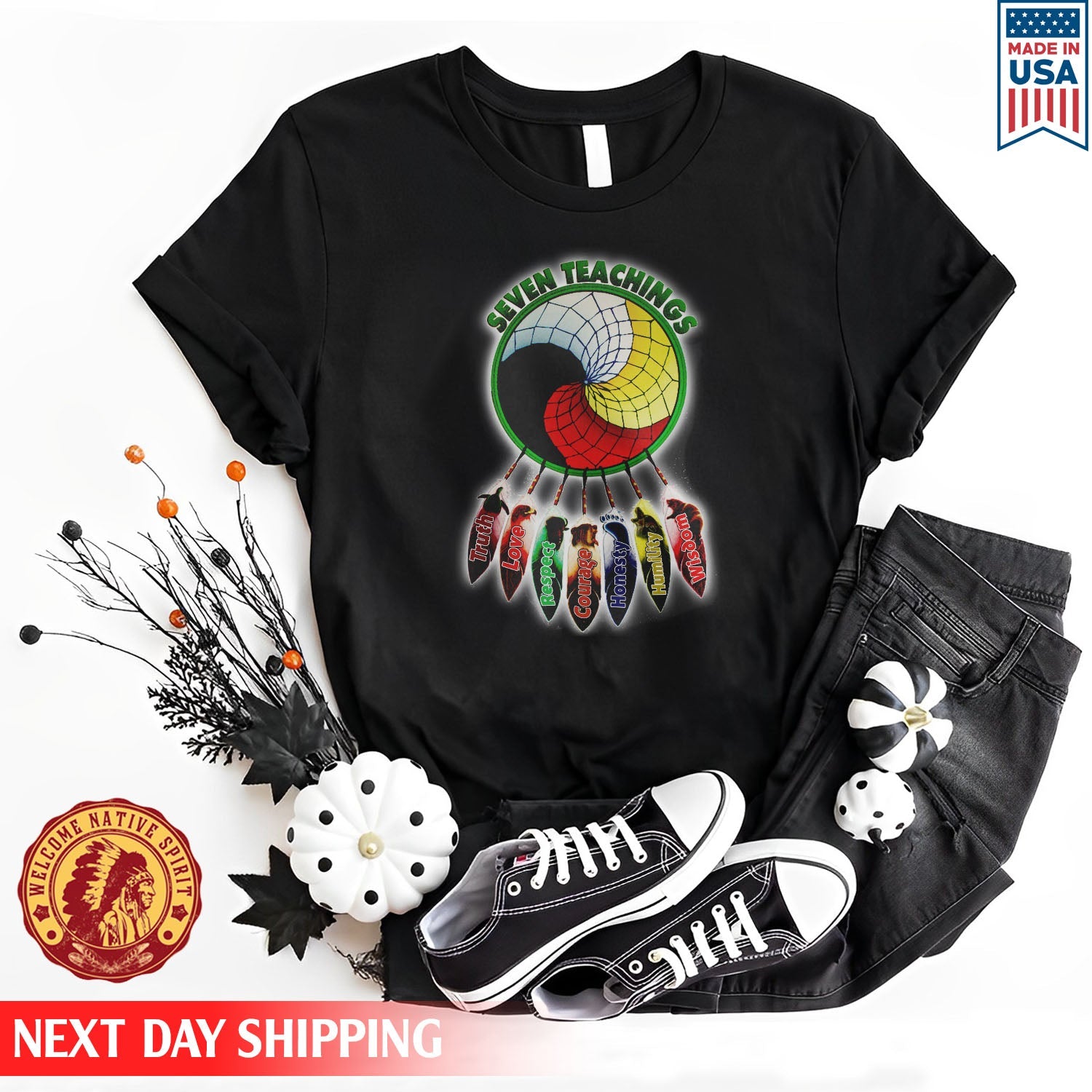 The Seven Sacred Laws Truth Love Respect Courage Honesty Humility Wisdom Unisex T-Shirt/Hoodie/Sweatshirt