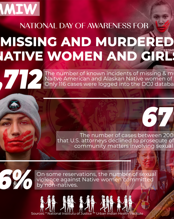 Missing & Murdered Indigenous Women Decal - Red Hand Symbol